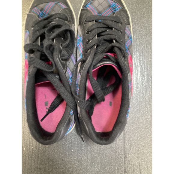 DC Girl's Chelsea SE Shoe - Blue Denim Chambray/White Dot/Pink Laces 302252 7.5 - Picture 6 of 8